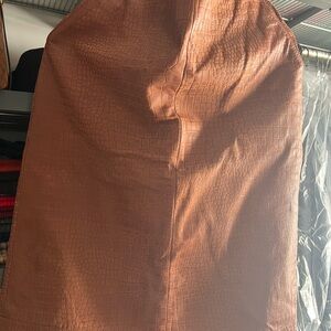 Vintage Brown Crocodile Pattern Leather Skirt
